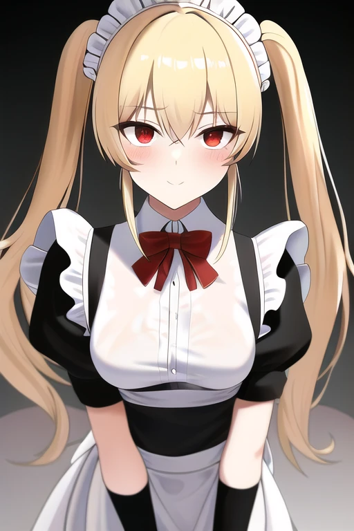 [NovelAI] Twin tails Small breasts Tall Cool Maid uniform See-through [Illustration]